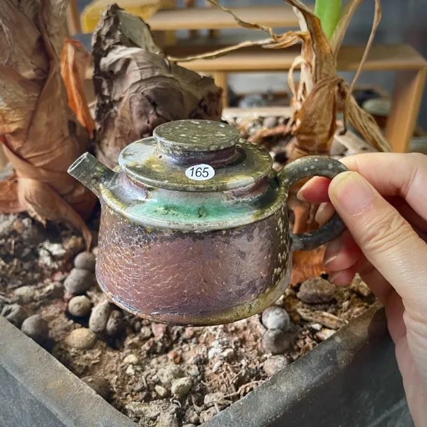 165号全手工金珍珠泥柴烧陶瓷壶130-140ML锁不住水 瑕疵 懂货的拍