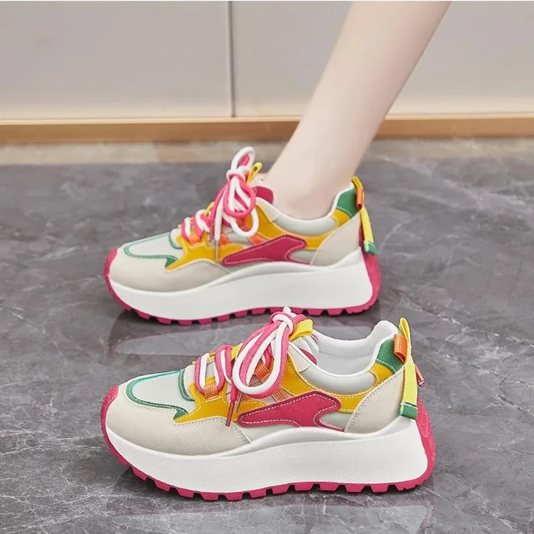 361断码特价厚底阿甘运动鞋女2024新款夏春季小个子增高休闲老爹