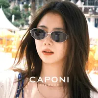 CAPONI轻奢老钱风墨镜女高级感2025新款复古猫眼椭圆太阳镜nocap