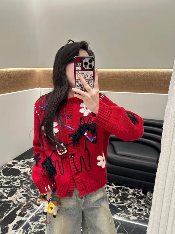 Fordare福蝶 设计师品牌 小众新款 “马上有钱”刺绣开衫&花朵开衫