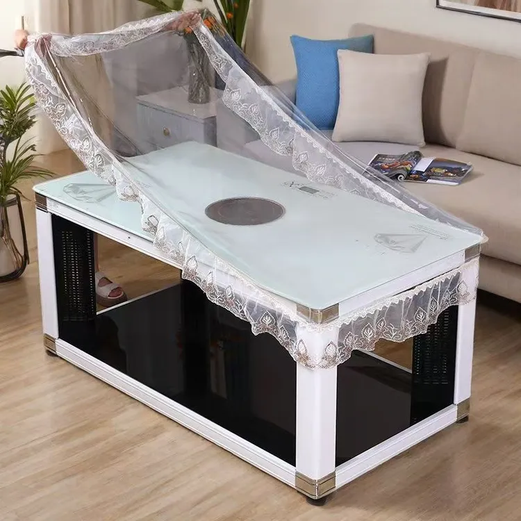 防油防水长方形桌布取暖桌皮罩桌面布电炉子罩透明桌布耐高温桌罩