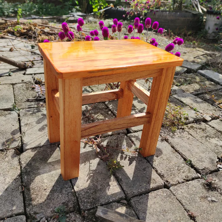 30厘米高椿木脚矮凳子客厅沙发垫脚凳家用换鞋凳茶几边凳阳台凳