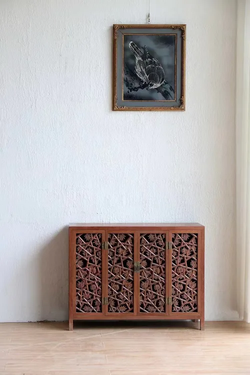 古典隔断储物柜装饰柜门厅玄关柜书柜美式雕花经济型