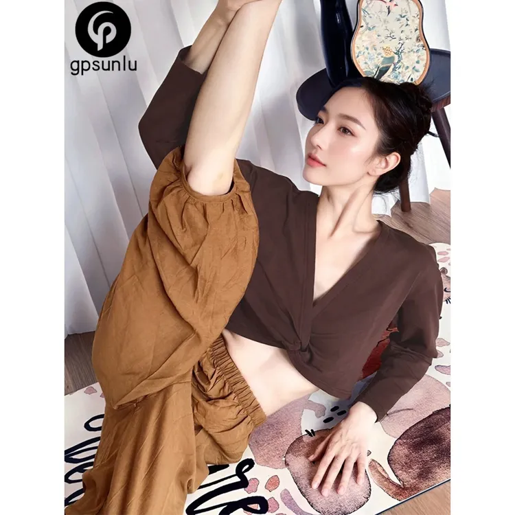 瑜伽夹克新款康覆式高端普拉提长袖专业时尚瘦身运动训练服上衣