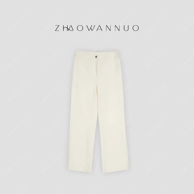 ZHAO WANNUO 丨 25新款L*P半永久经典显瘦白色亚麻休闲裤NC0830