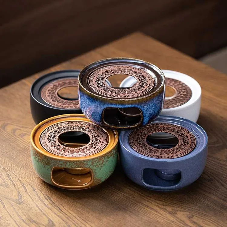 暖茶温茶炉花茶壶蜡烛煮茶炉陶瓷底座加热炉保温明火烤橘子煮茶器