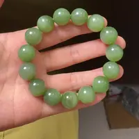 颈饰未镶嵌和田玉卡14粉绿手串