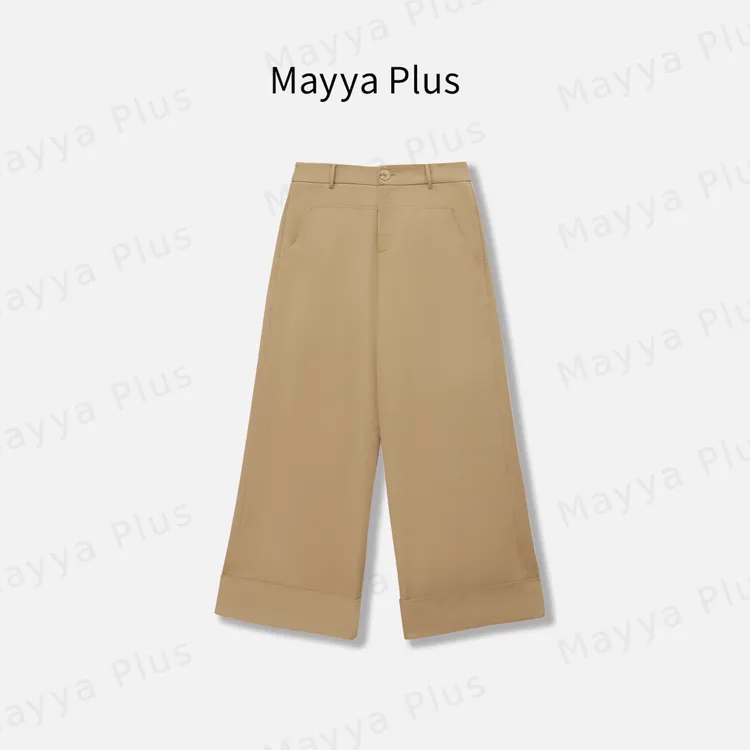 【图书馆】Mayya Plus麦芽定制流光风百搭直筒休闲阔腿裤子32536717