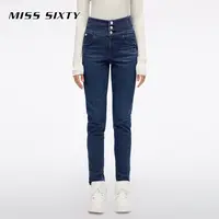 Miss Sixty春季新款牛仔裤三环高腰修身铅笔裤百搭显瘦