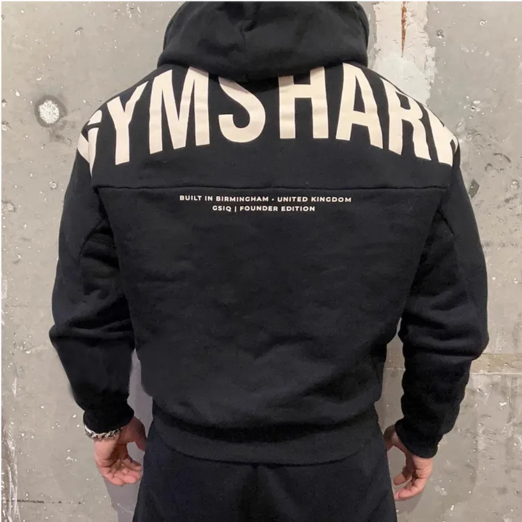 鲨鱼同款 GYMSHARK FOUNDER 高克重男女运动休闲宽松连帽套头卫衣