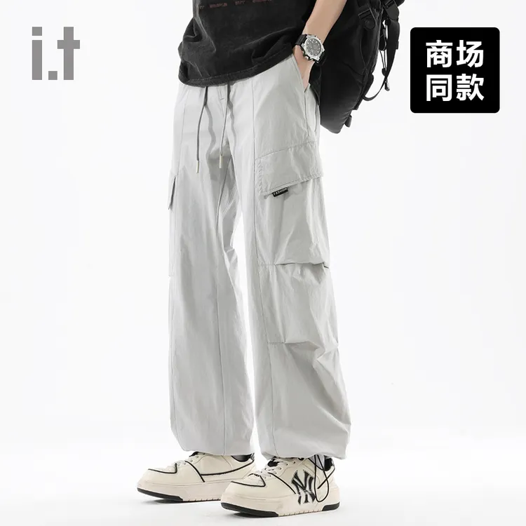 I.T旗下CHOCOOLATE早秋2025新款宽松美式高街运动休闲长裤子男士