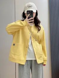 大码秋季女立领时尚常规袖棒球领短外套宽松百搭小众韩版896