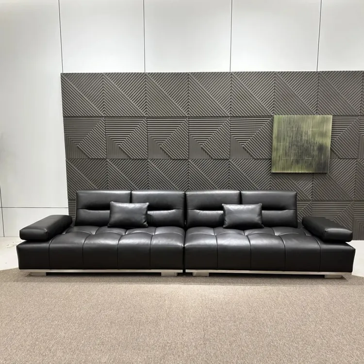 【伊久】原创专利款-布拉格沙发客厅意式多功能青皮大平层横厅沙发