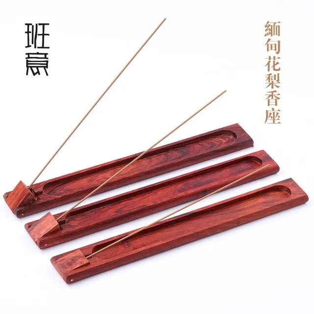 班意 香插线香炉沉檀香座香插香托随身便携花梨木香板香插
