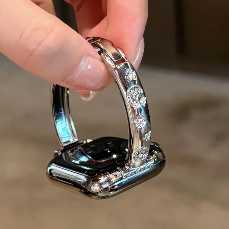 星星月亮镶钻手镯款苹果手表表带s11适用于Apple Watch10iwatchs9