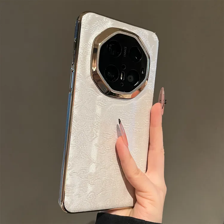 国风白色云锦mate60.70Pro适用华为mate70RS非凡大师手机壳高档