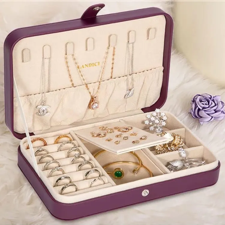 高档便携首饰盒2023款收纳项链耳钉耳饰轻奢精致饰品手链手表002