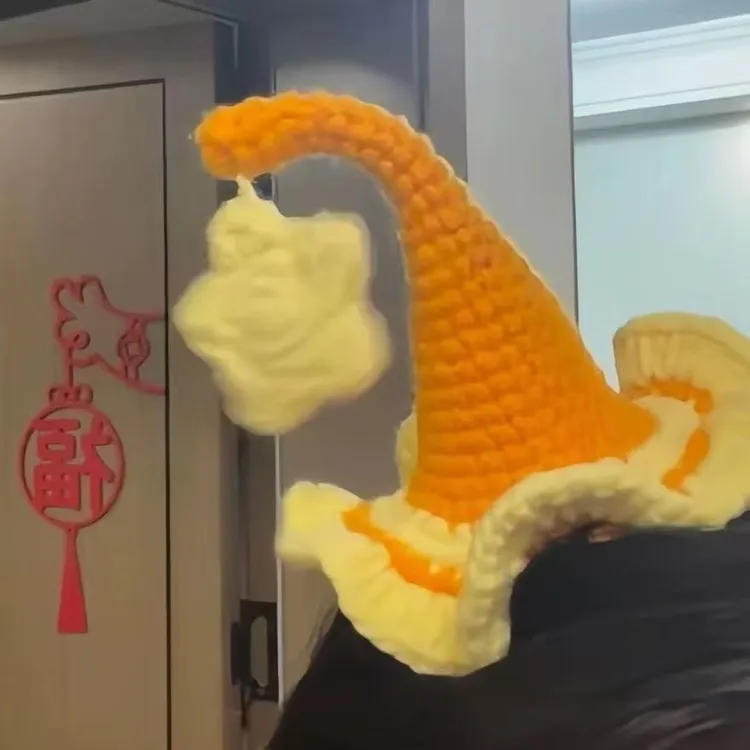 小精灵帽子发夹diy材料包钩织迷你发夹可爱创意装饰精灵帽子发夹