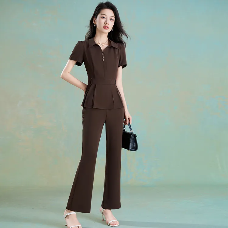 【上衣+裤子】优雅新款气质时尚休闲收腰显瘦套裤182595