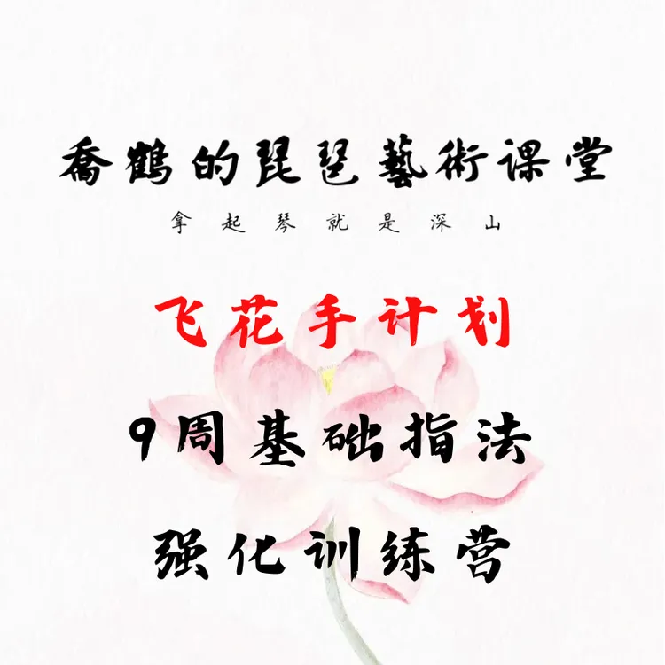 乔鹤的琵琶艺术课堂飞花手计划-9周基础指法强化训练营