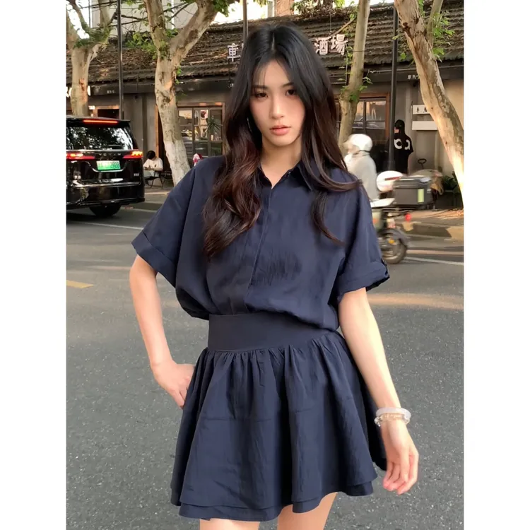 小阿雯 DEEZY【白月光套装】衬衣裙子套装 