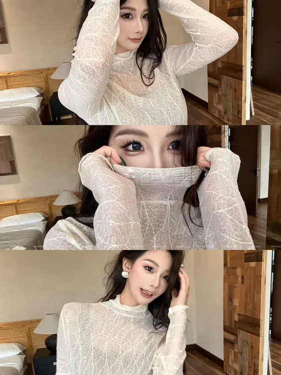 NEW DADADA长袖ins网红镂空保暖简约高级百搭针织上衣CTZ1027
