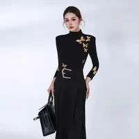 MD定制·杨千亿【蝴蝶夜曲】2025秋季新款显瘦气质时尚蝴蝶上衣