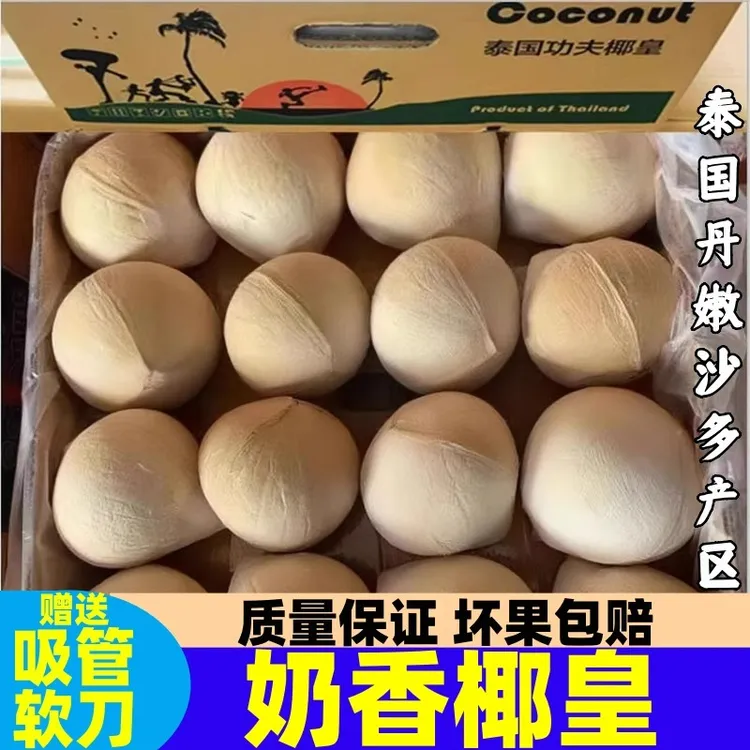 泰国丹嫩沙多椰皇椰子/椰青6/10颗装【单果270-700g/颗】顺丰新鲜