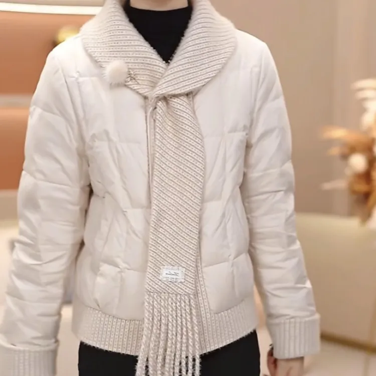 高级五防拼接免洗加厚保暖羽绒服2025冬季新款90国标白鸭绒外套