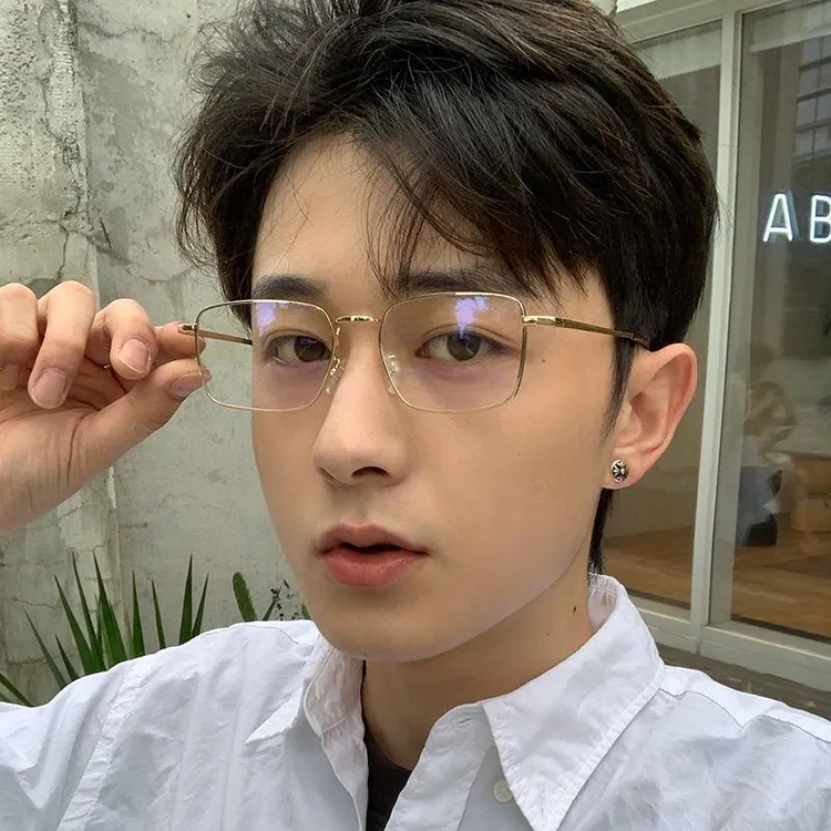轻熟男风金丝近视眼镜男可配度数雅痞斯文帅气日常通勤学生平光镜