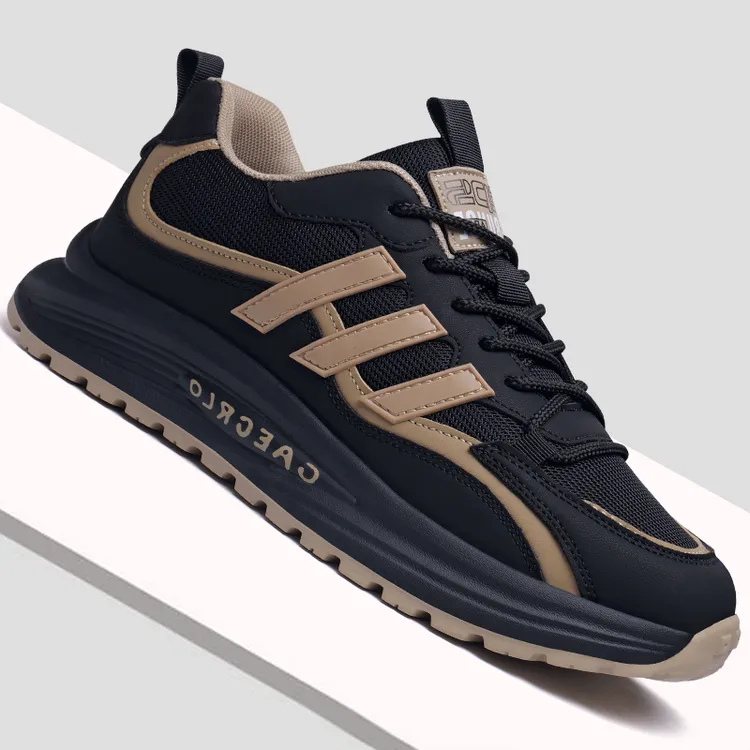 男鞋秋季2025爆款透气轻便网面休闲鞋时尚潮流百搭跑步运动鞋子男