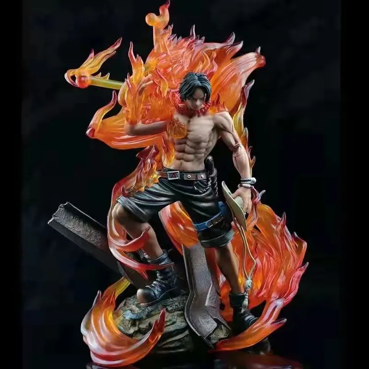 海贼王手办超巨大 GK 奇点 艾斯火神 火拳 可发光 模型手办PVC