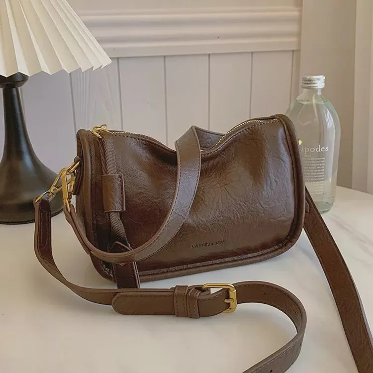 美拉德复古包包女2024新款网红爆款托特包小众时尚百搭单肩斜挎包