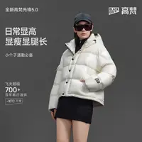 【高梵黑金鹅绒服】先锋5.0四格女装短款宽松加厚防水亮面鹅绒服