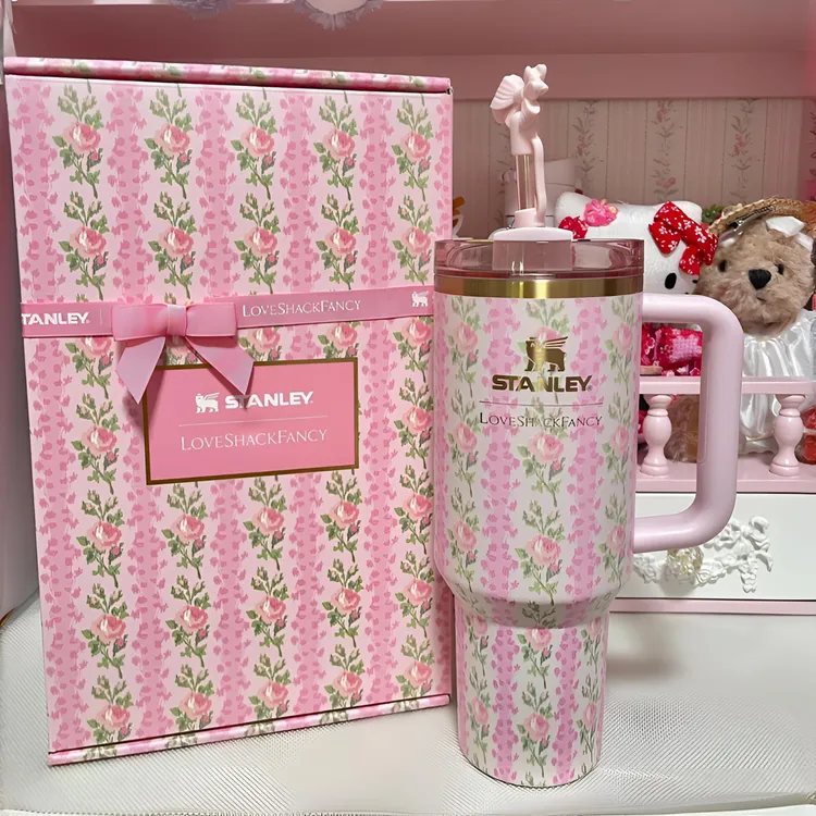 史丹利Loveshackfpancy联名不锈钢吸管杯礼盒装保温保冷水杯车载