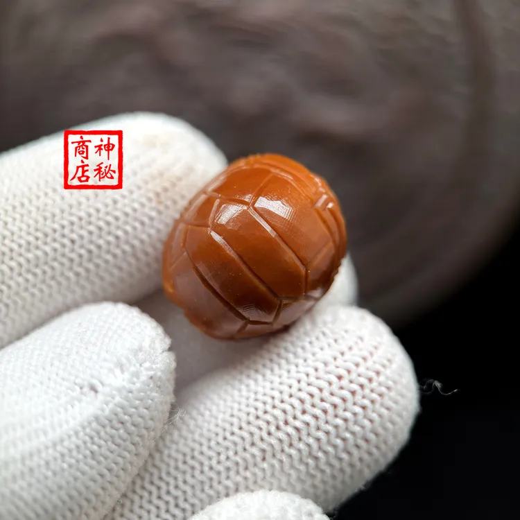 橄榄核雕刻富甲天下手工圆雕工艺细节丰富精美雕刻龟壳细腻精致