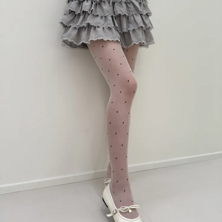 小圆点波点丝袜奶白纯欲性感春夏薄款百搭少女显瘦防勾丝连裤袜女