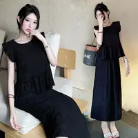 法式套装上衣+半身裙女夏季新款洋气宽松气质拼接法式休闲两件套