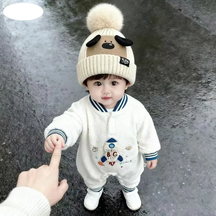 儿童帽子秋冬款可爱卡通男童女童毛线帽加厚保暖宝宝套头针织帽冬