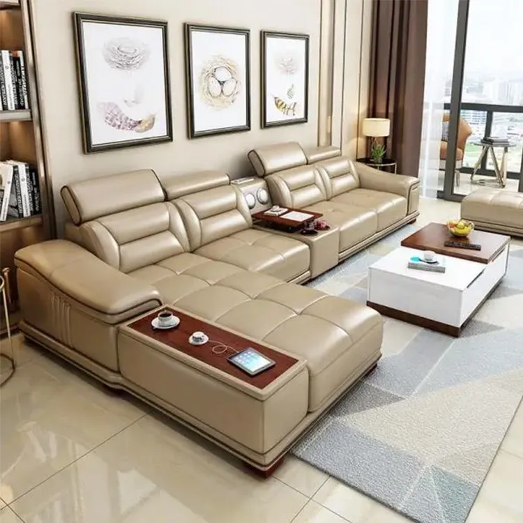 澳茗菲真皮沙发北欧现代轻奢乳胶沙发大小户型客厅组合转角沙发