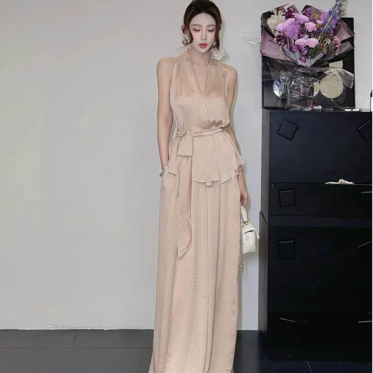 【里海清波】小雨夏季休闲轻奢气质设计师时尚套装