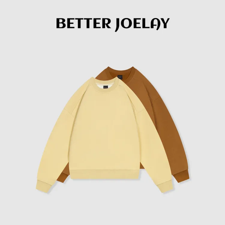 BETTER JOELAY-【暖棕萌趣】时尚百搭套头卫衣简约长袖KH3779