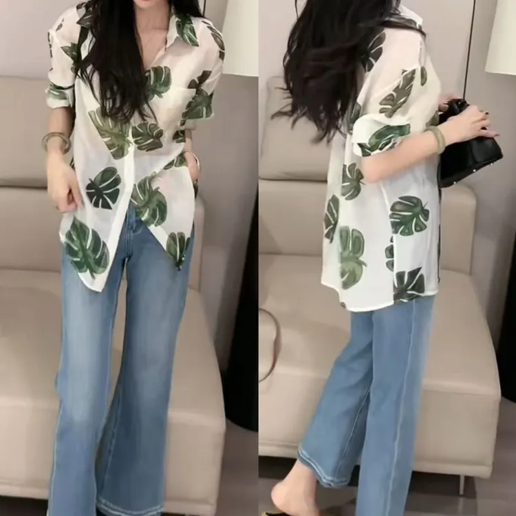 2025春夏新款时尚显瘦气质女士网红洋气两件套百搭款D7991