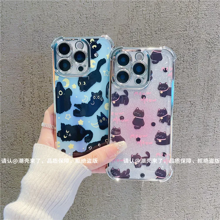 6D四角防摔壳适用苹果16/iPhone/华为荣耀/OPPO/VIVO小米手机壳潮