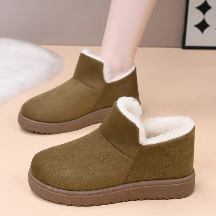 冬季老北京棉鞋加绒加厚保暖休闲短靴新款时尚洋气轻便舒适妈妈鞋