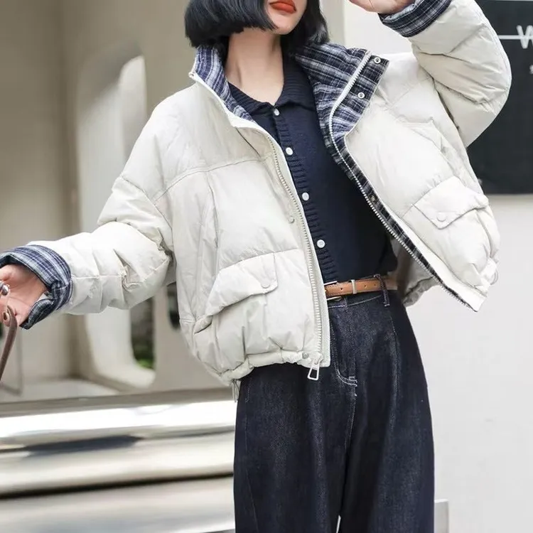 羽绒服加厚女平湖新款冬季短款女装2025小个子量羽绒女款外套韩版