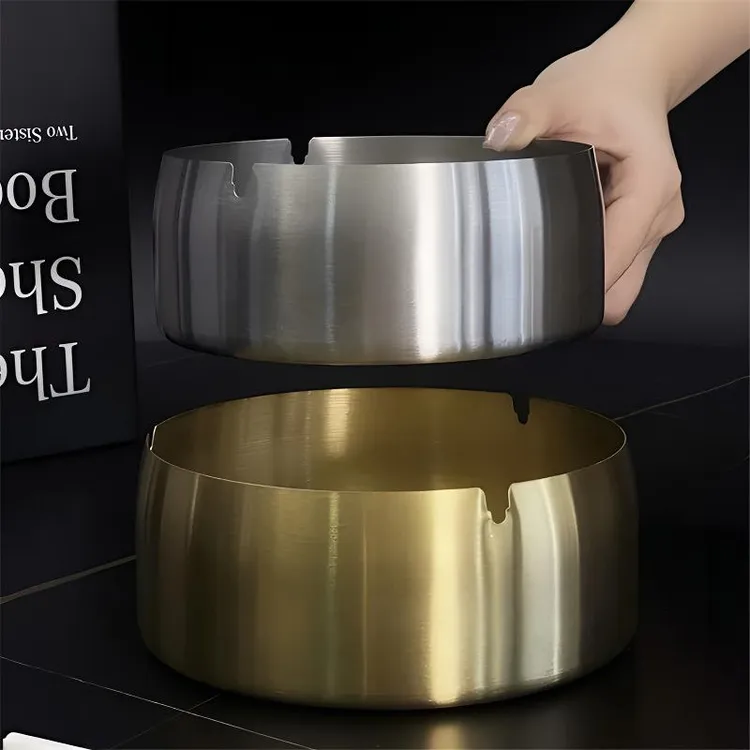 不锈钢烟灰缸不挑烟家居创意烟灰缸防风家用烟灰缸