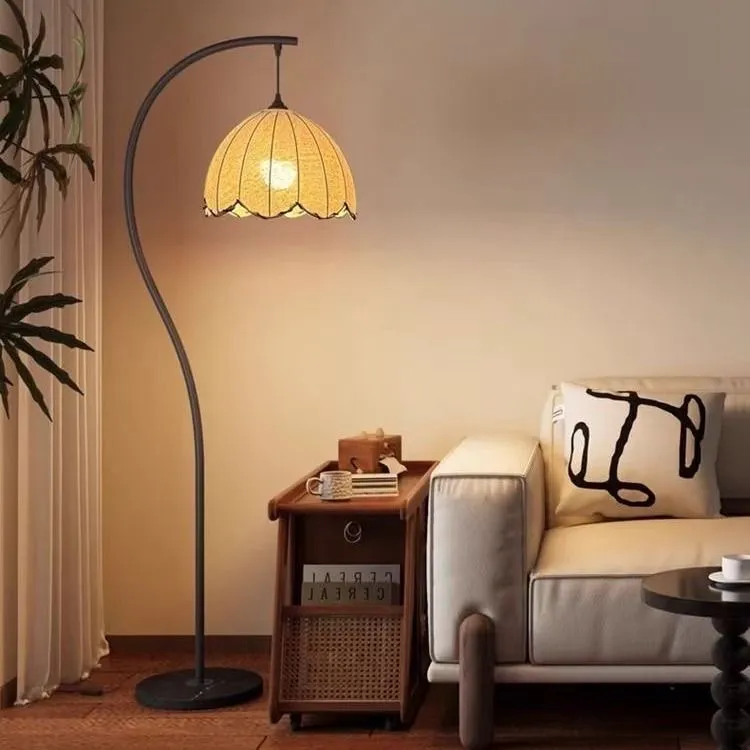 妃饰落地灯客厅沙发旁高级感法式中古风卧室床头氛围灯民宿复古灯
