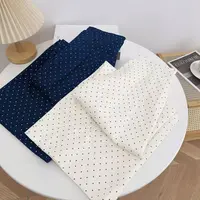 冰丝波点阔腿裤女夏薄款宽松显瘦垂感慵懒裤子