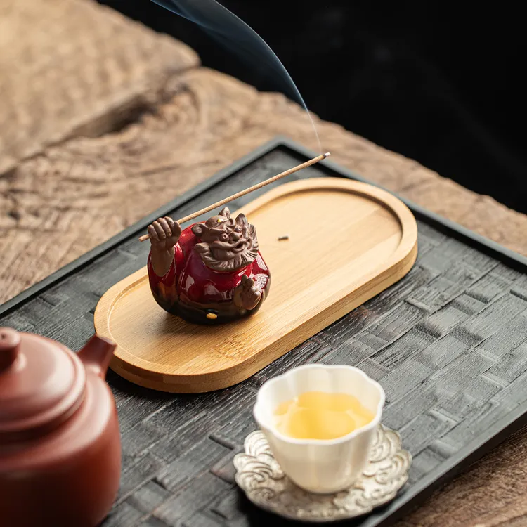 创意钟馗陶瓷线香炉家用室内情绪解压香插香座香托禅意茶桌香薰炉